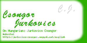 csongor jurkovics business card